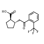 CAS 登录号：733740-73-3， (1R,2S)-2-{2-氧代-2-[2-(三氟甲基)苯基]乙基}环戊烷羧酸