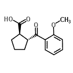 CAS 登录号：733740-82-4， (1R,2R)-2-(2-甲氧基苯甲酰基)环戊烷羧酸