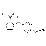 CAS 登录号：733740-84-6， (1R,2R)-2-(4-甲氧基苯甲酰基)环戊烷羧酸