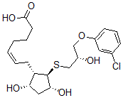 CAS 登录号：73523-00-9， (Z)-7-[(1S,2R,3R,5S)-2-[(2S)-3-(3-氯苯氧基)-2-羟基丙基]硫基-3,5-二羟基环戊基]庚-5-烯酸