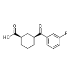 CAS#: 735269-80-4, (1R,3S)-3-(3-Fluorobenzoyl)cyclohexanecarboxylic acid
