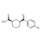 CAS#: 735269-81-5, (1R,3S)-3-(4-Fluorobenzoyl)cyclohexanecarboxylic acid