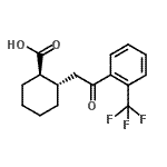 CAS 登录号：735274-98-3， (1R,2S)-2-{2-氧代-2-[2-(三氟甲基)苯基]乙基}环己烷羧酸