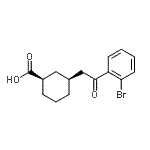 CAS 登录号：735275-20-4， (1R,3S)-3-[2-(2-溴苯基)-2-氧代乙基]环己烷羧酸