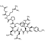 CAS#: 73609-49-1, 1-{[(4R,7S,10S,13R,16S,19R)-19-Acetamido-7-(2-amino-2-oxoethyl)-10-(3-amino-3-oxopropyl)-13-benzyl-16-(4-methoxybenzyl)-6,9,12,15,18-pentaoxo-1,2-dithia-5,8,11,14,17-pentaazacycloicosan-4-yl]carbonyl} prolyl-N<sup>5</sup>-(diaminomethylene)-L-ornithylglycinamide