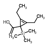 CAS#: 736137-14-7, 2,3-Diethyl-1-(trimethylsilyl)-2-cyclopropene-1-carboxylic acid