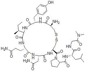 CAS 登录号：73631-36-4， 1-[(4R,7S,10S,16S,19R)-19-氨基-7-(2-氨基-2-氧代乙基)-10-(3-氨基-3-氧代丙基)-13-[(2S)-丁烷-2-基]-16-[(4-羟基苯基)甲基]-6,9,12,15,18-五氧代1,2-二硫杂-5,8,11,14,17-五氮杂环二十烷-4-羰基]-N-[(2S)-1-[(2-二甲基氨基-2-氧代乙基)氨基]-4-甲基-1-氧代戊烷-2-基]吡咯烷-2-甲酰胺