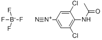 CAS 登录号:73688-93-4, 4-乙酰氨基-3,5-二氯偶氮苯四氟硼酸盐