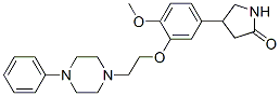 CAS 登录号：73725-74-3， 4-[4-甲氧基-3-[2-(4-苯基哌嗪-1-基)乙氧基]苯基]吡咯烷-2-酮