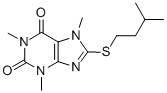 CAS#: 73747-35-0, 1,3,7-Trimethyl-8-(3-Methylbutylsulfanyl)Purine-2,6-Dione