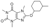 CAS#: 73747-36-1, 1,3,7-Trimethyl-8-(3-Methylcyclohexyl)Oxypurine-2,6-Dione