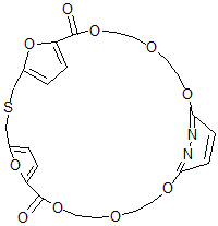 CAS#: 73823-27-5, 2,5,8,22,25,28,34,35-Octaoxa-15-Thia-30,31-Diazatetracyclo(27.2.2.1(10,13).1(17,20))Pentatriaconta-10,12,17,19,29,31,32-Heptaene-9,21-Dione