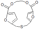 CAS#: 73853-09-5, 10,13,18,19-Tetraoxa-3-thiatricyclo(13.2.1.1(5,8))nonadeca-5,7,15,17-tetraene-9,14-dione
