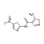 CAS#: 738531-66-3, 5-Methyl-N-(5-nitro-1,3-thiazol-2-yl)-1,2-oxazole-4-carboxamide