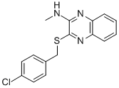 CAS#: 73855-42-2, 3-[(4-Chlorophenyl)Methylsulfanyl]-N-Methylquinoxalin-2-Amine