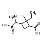 CAS#: 738574-84-0, 3-(1-Carboxyethyl)-2,2-diethylcyclobutanecarboxylic acid