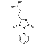 CAS#: 7390-22-9, 3-(5-Oxo-1-phenyl-2-thioxo-4-imidazolidinyl)propanoic acid