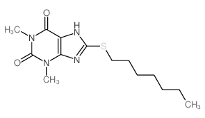 CAS#: 73908-75-5, 8-Heptylsulfanyl-1,3-Dimethyl-7H-Purine-2,6-Dione
