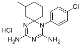 CAS 登录号：73940-98-4， 1-(4-氯苯基)-8-甲基-1,3,5-三氮杂螺[5.5]十一碳-2,4-二烯-2,4-二胺盐酸盐