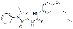 CAS 登录号：73953-58-9， 1-(1,5-二甲基-3-氧代-2-苯基吡唑-4-基)-3-(4-戊氧基苯基)硫脲