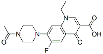 CAS 登录号：74011-56-6， 7-(4-乙酰基哌嗪-1-基)-1-乙基-6-氟-4-氧代喹啉-3-羧酸酯