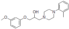 CAS#: 74037-85-7, 1-(3-Methoxyphenoxy)-3-[4-(2-Methylphenyl)Piperazin-1-Yl]Propan-2-Ol