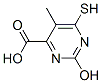 CAS 登录号：74039-19-3， 2-羟基-6-巯基-5-甲基-4-嘧啶羧酸