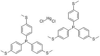 CAS 登录号：74039-81-9， 二(三(对甲硫基苯基)膦)氯化汞络合物