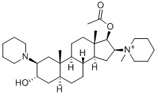 CAS 登录号：74041-85-3， [(2S,3S,5S,10S,13S,16S,17R)-3-羟基-10,13-二甲基-16-(1-甲基哌啶-1-鎓-1-基)-2-哌啶-1-基-2,3,4,5,6,7,8,9,11,12,14,15,16,17-十四氢-1H-环戊并[a]菲-17-基]乙酸酯