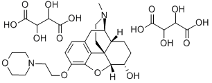 CAS#: 74063-39-1, 4,5-alpha-Epoxy-17-methyl-3-(2-morpholinoethoxy)morphinan-6-alpha-ol bis(hydrogentartrate)