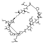 CAS 登录号：740980-24-9， 3-[(1R,6R,9S,12S,15S,21S,24S,27S,30S,33R,36S,39S,45S,48S,53R)-30-(2-氨基-2-氧代乙基)-9-仲-丁基-36-(3-亚氨基甲酰胺基丙基)-6-氨基甲酰-24,45-二(羧甲基)-53-(甘氨酰亚氨基)-27-(4-羟基苄基)-48-(羟基甲基)-21-(1H-咪唑-4-基甲基)-8,11,14,20,23,26,29,32,35,38,44,47,50,52-十四氧代-3,4,55,56-四硫杂-7,10,13,19,22,25,28,31,34,37,43,46,49,51-十四氮杂四环[31.17.7.0<sup>15,19</sup>.0<sup>39,43</sup>]七十七碳-12-基]丙酸