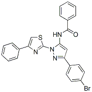 CAS#: 74101-27-2, N-[5-(4-Bromophenyl)-2-(4-Phenyl-1,3-Thiazol-2-Yl)Pyrazol-3-Yl]Benzamide