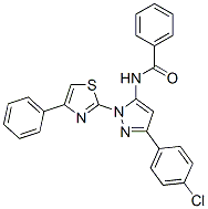 CAS 登录号：74101-29-4， N-[5-(4-氯苯基)-2-(4-苯基-1,3-噻唑-2-基)吡唑-3-基]苯甲酰胺