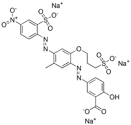 CAS#: 74186-17-7, Trisodium (3E)-3-[[5-Methyl-4-(4-Nitro-2-Sulfonatophenyl)Diazenyl-2-(3-Sulfonatopropoxy)Phenyl]Hydrazinylidene]-6-Oxocyclohexa-1,4-Diene-1-Carboxylate