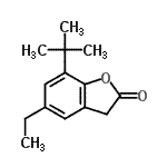 CAS#: 742080-01-9, 5-Ethyl-7-(2-methyl-2-propanyl)-1-benzofuran-2(3H)-one