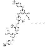 CAS#: 74228-28-7, Tetrasodium 2,2'-[(E)-1,2-ethenediyl]bis[5-({4-[(2-hydroxyethyl)(methyl)amino]-6-[(4-sulfonatophenyl)amino]-1,3,5-triazin-2-yl}amino)benzenesulfonate]