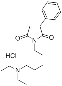 CAS 登录号：74247-12-4， 1-(5-二乙基氨基戊基)-3-苯基吡咯烷-2,5-二酮盐酸盐
