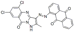 CAS#: 74336-60-0, 1-[(2E)-2-(5,7-Dichloro-2-Methyl-9-Oxopyrazolo[5,1-b]Quinazolin-3-Ylidene)Hydrazinyl]Anthracene-9,10-Dione