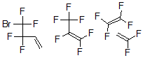 CAS 登录号：74398-72-4， 4-溴-3,3,4,4-四氟丁-1-烯;1,1-二氟乙烯;1,1,2,3,3,3-六氟丙-1-烯;1,1,2,2-四氟乙烯