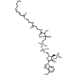 CAS 登录号：74418-29-4， ({(2S,3S,4R,5S)-5-(6-氨基-9H-嘌呤-9-基)-4-羟基-2-[(20E,22Z)-3,5,9-三羟基-8,8-二甲基-3,5-二氧代-10,14,19-三氧代-2,4,6-三氧杂-18-硫杂-11,15-二氮杂-3lambda<sup>5</sup>,5lambda<sup>5</sup>-二磷杂二十六-20,22-二烯-1-基]四氢-3-呋喃基}甲基)膦酸