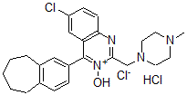 CAS#: 74422-39-2, 6-Chloro-3-Hydroxy-2-[(4-Methylpiperazin-1-Yl)Methyl]-4-(6,7,8,9-Tetrahydro-5H-Benzo[7]Annulen-2-Yl)Quinazolin-3-Ium Chloride Hydrochloride