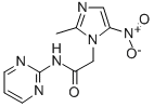 CAS 登录号：74550-89-3， 2-(5-甲基-2-硝基咪唑-1-基)-N-嘧啶-2-基乙酰胺