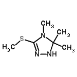 CAS#: 745761-69-7, 4,5,5-Trimethyl-3-(methylsulfanyl)-4,5-dihydro-1H-1,2,4-triazole