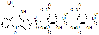 CAS#: 74667-87-1, N-(10,11-Dihydro-8-(Methylsulfonyl)Dibenzo(b,f)Thiepin-10-Yl)-1,2-Ethanediamine S-Oxide Compd. With 2,4,6-Trinitrophenol (1:2)
