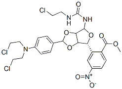 CAS 登录号：74692-68-5， 1-(2,3-O-(对(二(2-氯乙基)氨基)亚苄基)-D-呋喃核糖-2-基)-3-(2氯乙基)-脲5'-(对硝基苯甲酸酯)