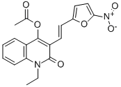 CAS 登录号：74693-56-4， 4-(乙酰氧基)-1-乙基-3-[2-(5-硝基-2-呋喃基)乙烯基]-2(1H)-喹啉酮