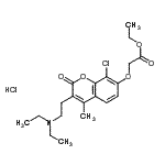 CAS#: 74697-28-2, Ethyl ({8-chloro-3-[2-(diethylamino)ethyl]-4-methyl-2-oxo-2H-chromen-7-yl}oxy)acetate hydrochloride (1:1)