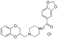 CAS 登录号：74754-17-9， 1,3-苯并二氧戊环-5-基-[4-(2,3-二氢-1,4-苯并二氧杂环己-2-基甲基)哌嗪-1-鎓-1-基]甲酮氯化物