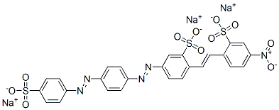 CAS#: 74764-74-2, 2-(2-(4-Nitro-2-Sulfophenyl)Ethenyl)-5-((4-((4-Sulfophenyl)Azo)Phenyl)Azo)-Benzenesulfonic Acid Trisodium Salt