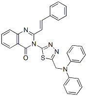 CAS#: 74796-91-1, 3-[5-[(Di(Phenyl)Amino)Methyl]-1,3,4-Thiadiazol-2-Yl]-2-[(E)-2-Phenylethenyl]Quinazolin-4-One